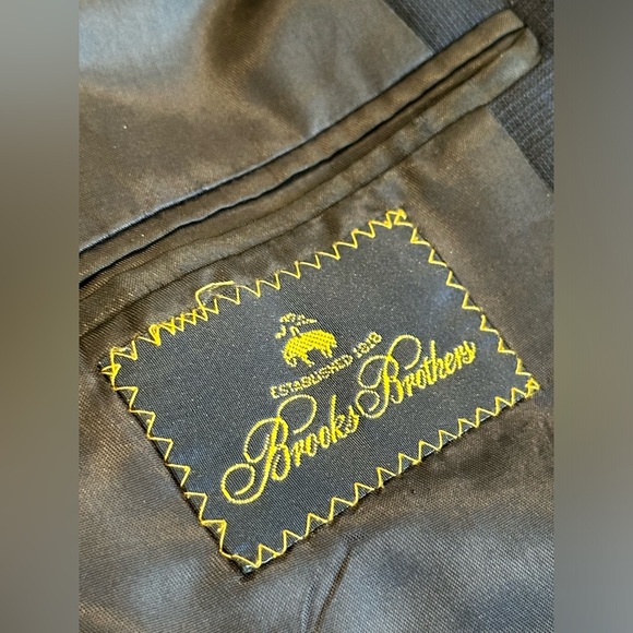 Men’s 44L Brooks Brothers blazer immaculate fine blue check Italian - Picture 4 of 6